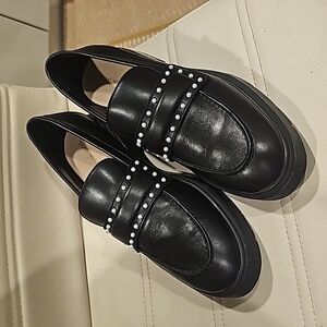 Stuart Weitzman Darcy Imitation Pearl Loafer (Women)